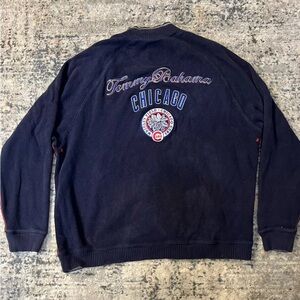 Tommy Bahama Chicago Cubs Sweater Mens XL Embroidered MLB 1/4 Zip Sweatshirt